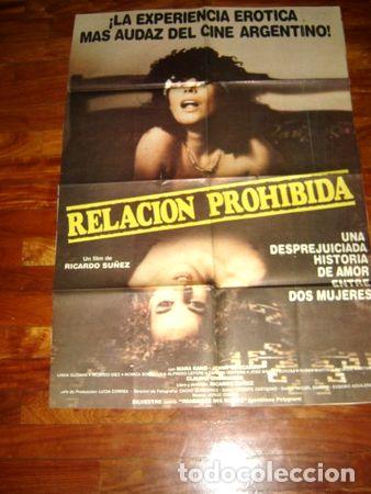 Kino: afiche de cine relacion prohibida ricardo sunez mara kano