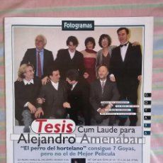 Cine: SUPLEMENTO GOYAS 1996 FOTOGRAMAS TESIS EL PERRO DEL HORTELANO. Lote 263894465