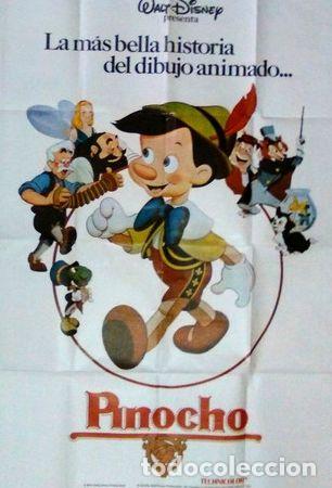 Cine: filasur antiguo poster original de la pelicula pinocho