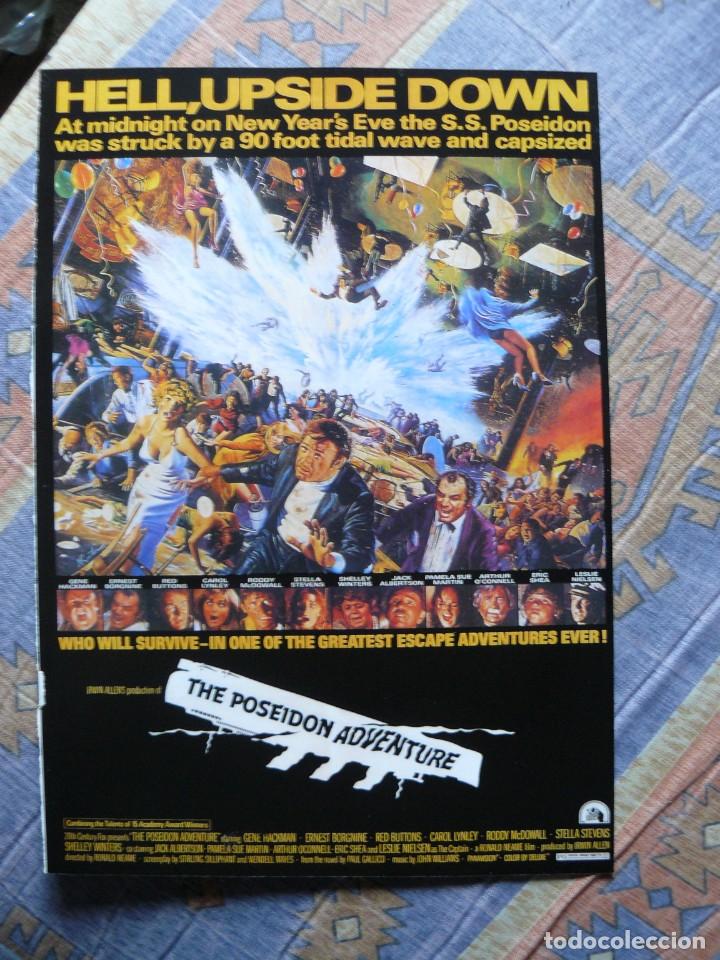 Kino: Cartel Tama&ntilde;o Folio con informacion detras de la pelicula: La aventura del poseidon