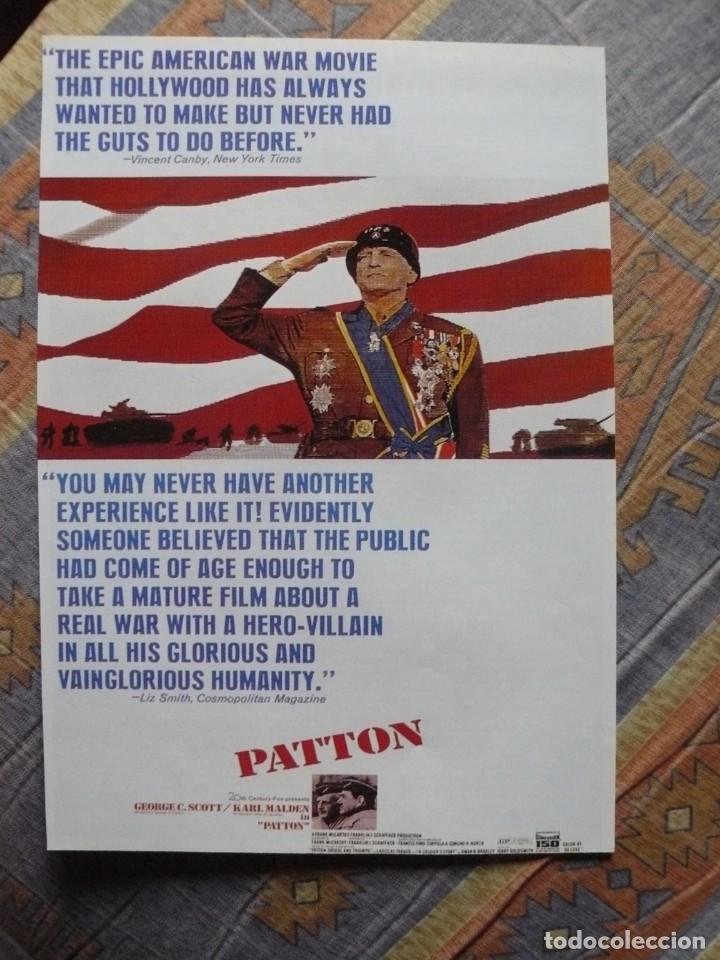 Kino: Cartel Tama&ntilde;o Folio con informacion detras de la pelicula: Patton