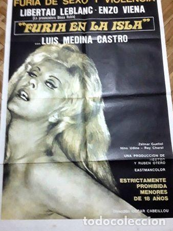 Kino: afiche original furia en la isla libertad leblanc sexo viole