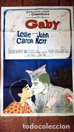 Kino: afiche de cine original pelicula gaby leslie caron