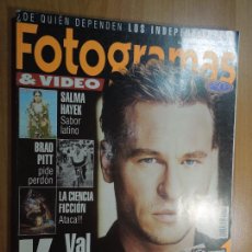 Cine: FOTOGRAMAS REVISTA Nº 1843- MAYO -1997 - BRAD PITT - SALMA HAYEK- VAL KILMER. Lote 275759583
