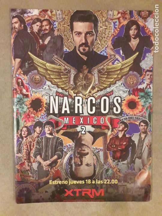 Kino: POSTER (HOJA DE REVISTA) SERIE TV, NARCOS MEXICO 2. 2018. Diego Luna, Michael Pe&ntilde;a, Scoot McNairy