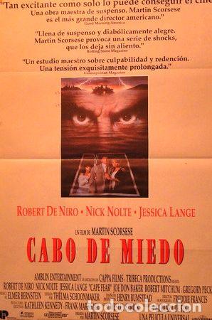 Kino: afiche scorsese cabo de miedo cape fear 1991 original cine