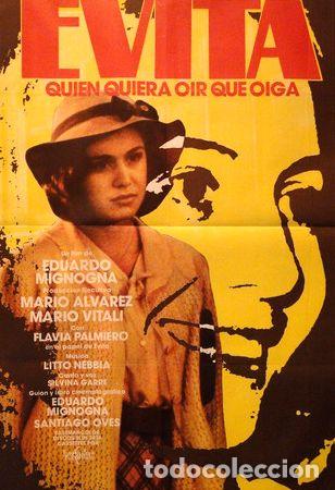Kino: afiche original cine evita 1984 eduardo mignogna