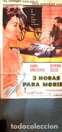 Kino: poster 3 horas para morir afiche orig dana andrews1954