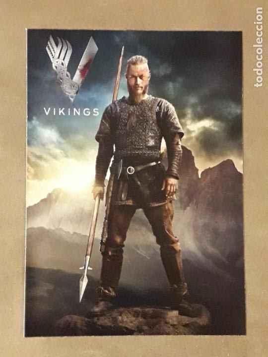 Kino: SERIE TV VIKINGOS, 2013. (HOJA DE REVISTA, EN EL REVERSO TEXTO Y FICHA TECNICA)