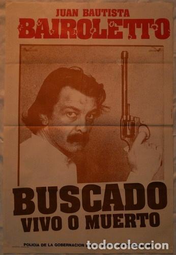 Kino: afiche bairoletto la aventura de un rebelde 1985 pelicula