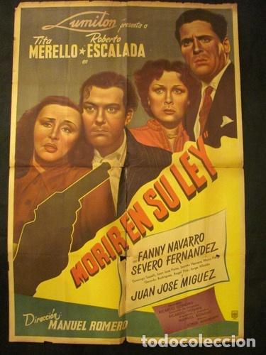 Kino: afiche origina morir en su ley tita merello roberto escalada