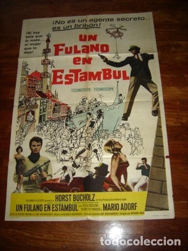 Kino: afiche de cine un fulano en estambul horst bucholz 1965