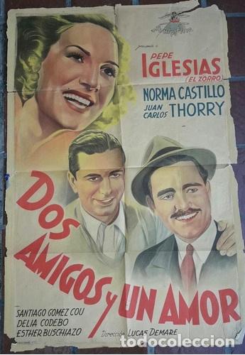 Kino: afiche original pepe iglecias dos amigos y un amor