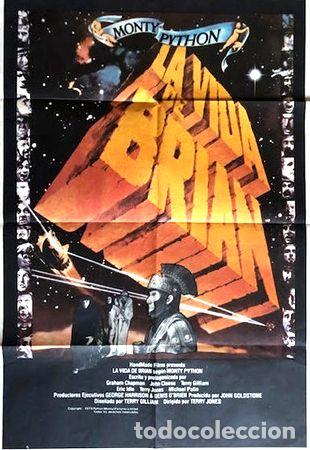 Cine: antiguo poster afiche la vida de brian de monty python - Foto 1