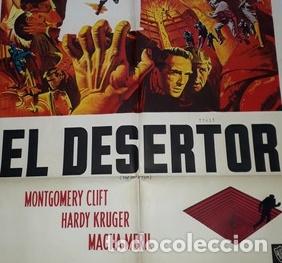 Kino: el desertor afiche montgomery clift hardy kruger mmeril x49