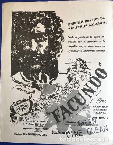 Kino: pequeno afichevolante orig facundo el tigre de los llanos