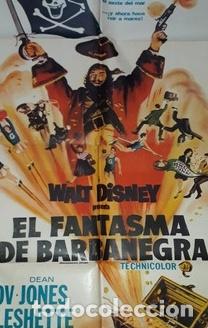 Kino: el fantasma de barbanegra afiche walt disney dean jones j14