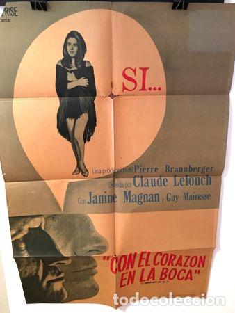 Cine: afiche de cine original con el corazon en la boca - Foto 1