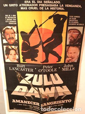 Kino: afiche de cine original zulu dawn amanecer sangriento