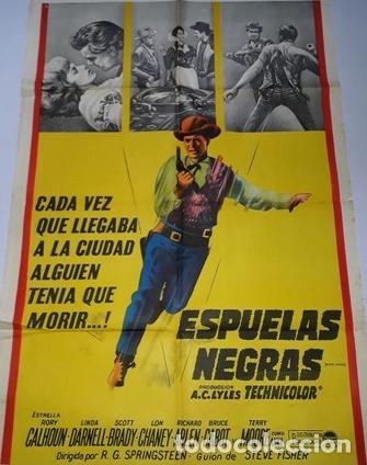 Kino: espuelas negras afiche rory calhoun linda darnell sbradyj28