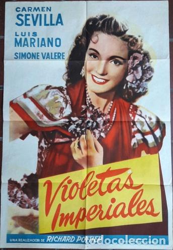 Kino: afiche violetas imperiales carmen sevilla 1952