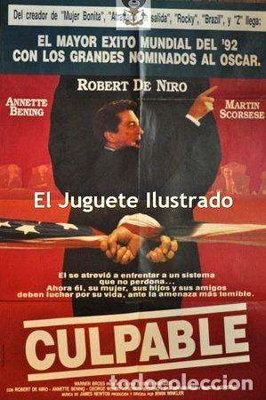 Kino: culpable robert de niro annette bening scorsese afiche cine