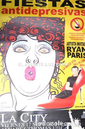 Kino: poster fiesta la city almodovar antiguo ryan paris