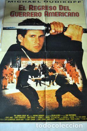 Kino: afiche cine regreso guerrero americano michael dudikoff 1987