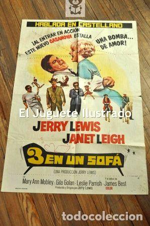 Kino: 3 en un sofa jerry lewis janet leigh afiche cine comico 1966