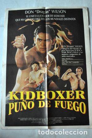 Kino: afiche kidboxer puno fuego 1991 cine artes marciales