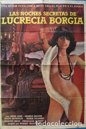 Kino: afiche cine erotico noche secreta lucrecia borgia slane 1982