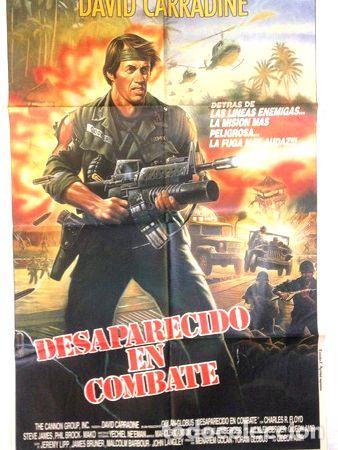 Kino: desaparecido combate david carradine afiche cine guerra 1986