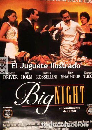 Kino: poster afiche cine big night 100 x 70 isabella rossellini