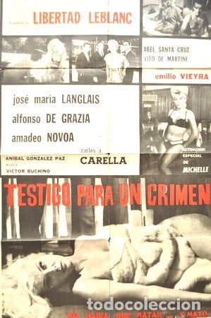 Kino: libertad leblanc testigo para crimen afiche cine 1963
