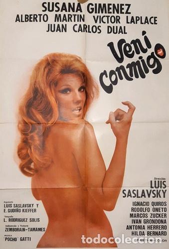 Kino: afiche origin cine 110x73cm veni conmigo susana gimenez 1973