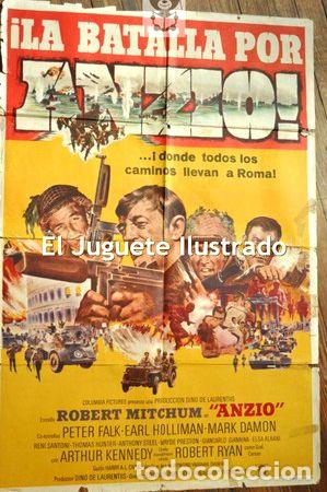 Kino: la batalla por anzio mitchum falk afiche cine belico 1968