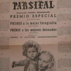 Cine: HOJA DIARIO DE MADRID 6 FEBRERO 1952 - CRÍTICA DE LA PELÍCULA PARSIFAL. Lote 294452733