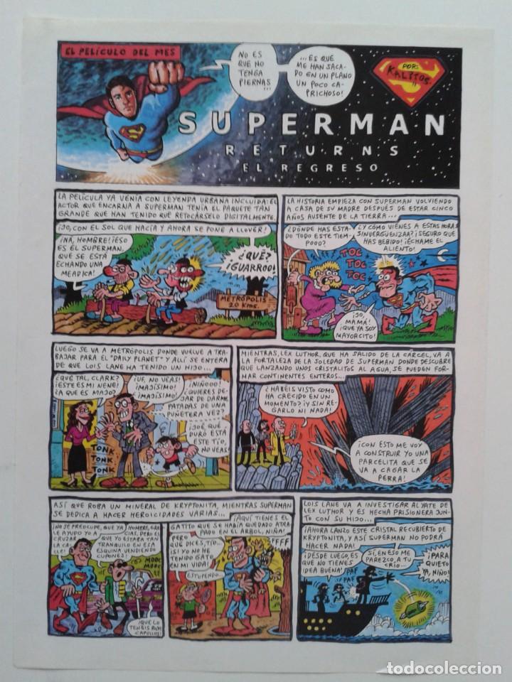 Cine: TODO SOBRE SUPERMAN (1938-2006). 46 PAGS. CON POSTER (56 X 41 cm) Y CÓMIC de la revista Acción. - Foto 6 - 299191238
