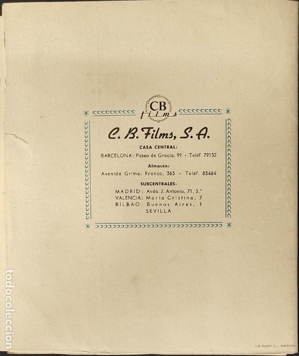 Cine: CB FILMS - PROGRAMACION 1948 1949 - LEER INTERIOR - - Foto 7