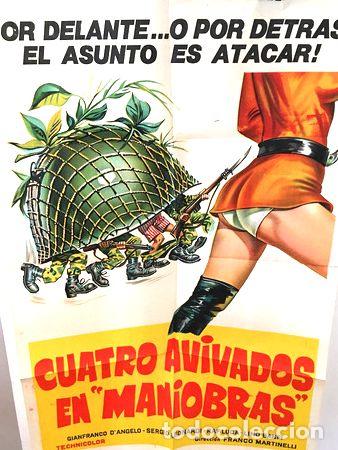 Kino: afiche original de cine cuatro avivados en maniobras
