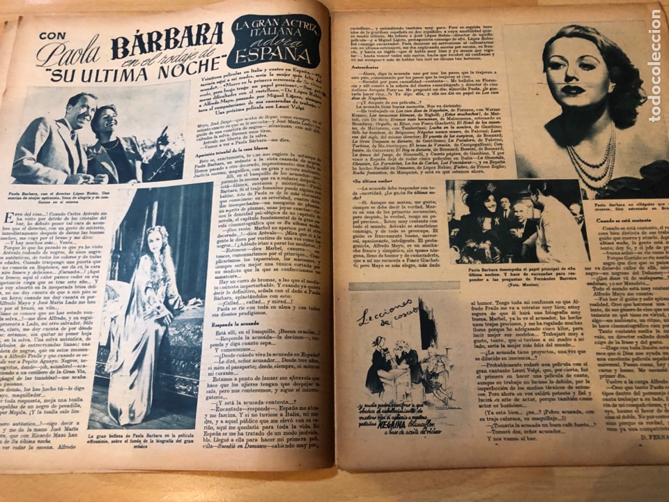Cine: Revista primer plano 1944 Cristina soderbaum.paola barbara.charles boyer.conchita Montenegro - Foto 3 - 301450183
