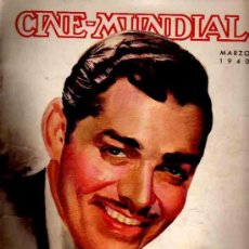 Cine: REVISTA CINE MUNDIAL TAPA CLARK GLABE - 1940