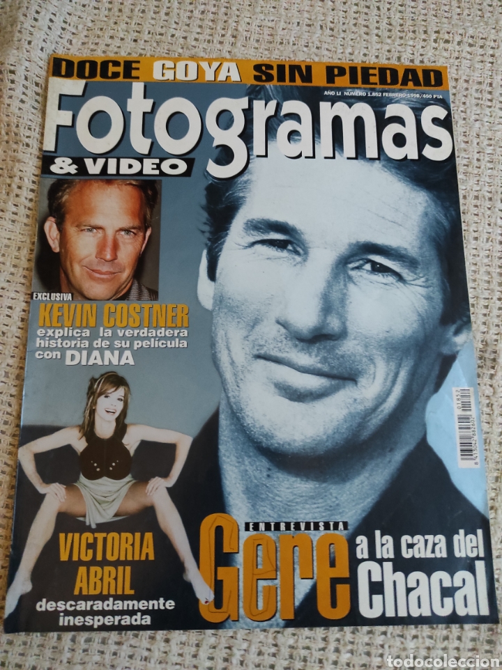 FOTOGRAMAS Nº 1852 AÑO 1998 - RICHARD GERE - KEVIN COSTNER - VICTORIA ABRIL (Cine - Revistas - Fotogramas)