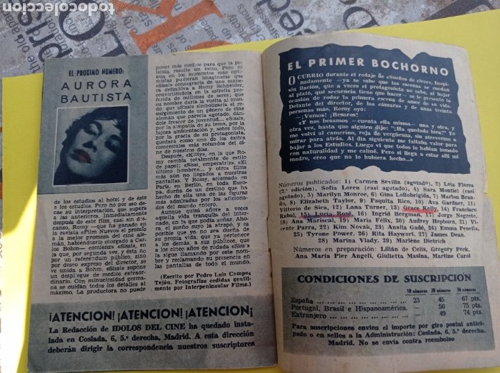 Cine: Colección ídolos del cine , 1958, Romy Schneider - Foto 6 - 304980758