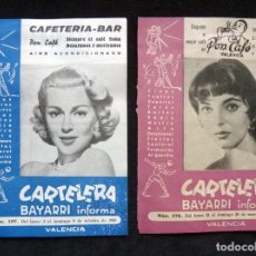 Cine: ANTIGUA CARTELERA BAYARRI + PORTADA. VALENCIA, 1960. CINE. PERFECTA. Lote 309991718