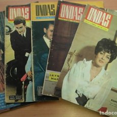 Cine: LOTE 5 X REVISTA ONDAS 1962-1965 USADAS RAMSAY AMES FRANCOISE HARDY THE BEATLES (FOTO) MARIA CALLAS