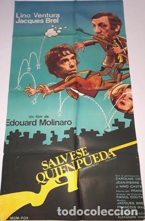 Kino: salvese quien pueda afiche lino ventura jacques brel q41