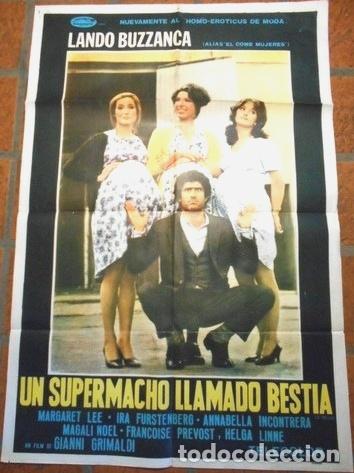 Kino: afiche de cine un supermacho llamado bestia 49 57
