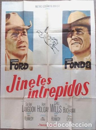 Kino: antiguo afiche de pelicula jinetes intrepidos 439