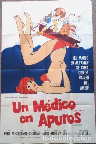 Kino: antiguo afiche de pelicula un medico en apuros 381